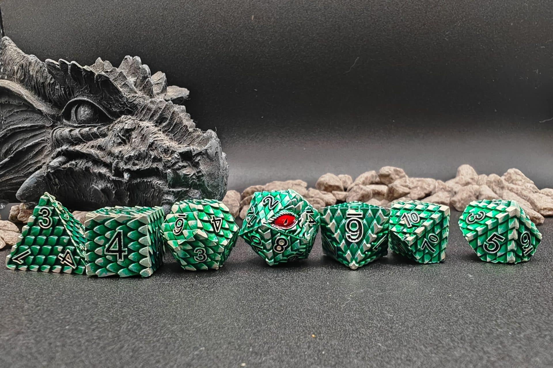 Dragon's Fear set dadi metallo gdr D&D