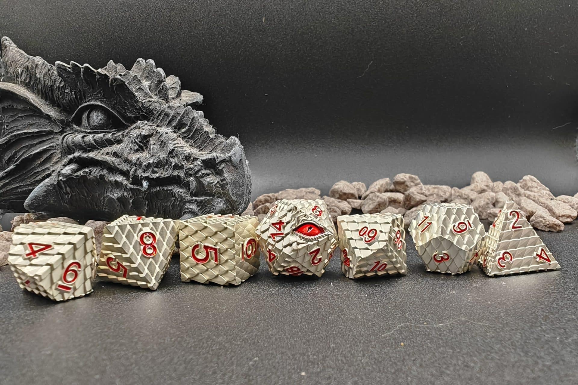 Dragon's Fear set dadi metallo gdr D&D