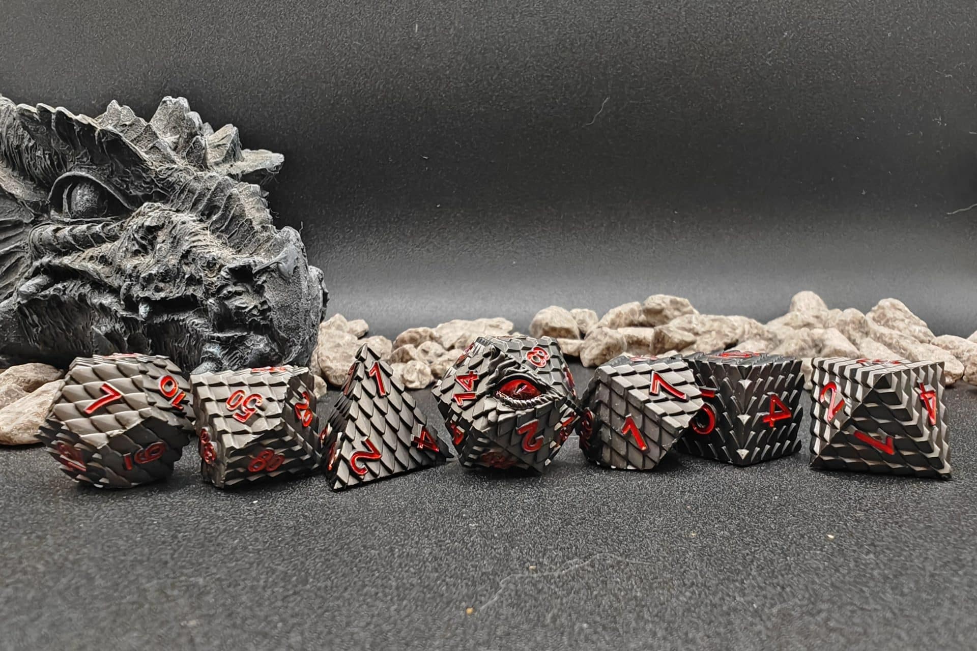 Dragon's Fear set dadi metallo gdr D&D